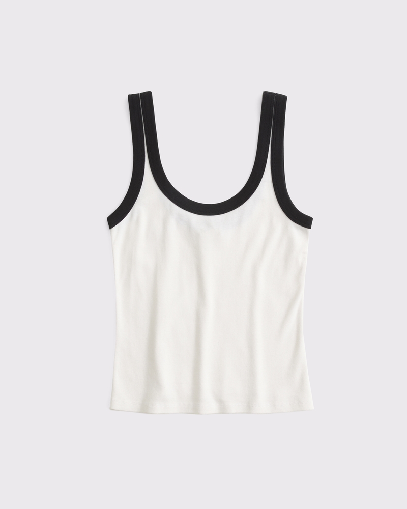 ロンハーマン❤︎ Bare Rib Tank Top 　ブラックホワイトセット　S ベアリブ スリーブレス トップ（オフホワイト/ブラック/ブルー）｜Ron