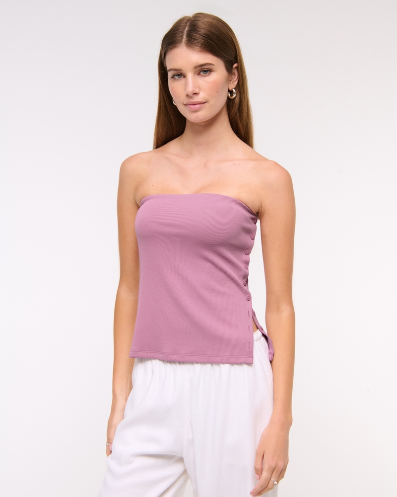 Side-Button Tube Top