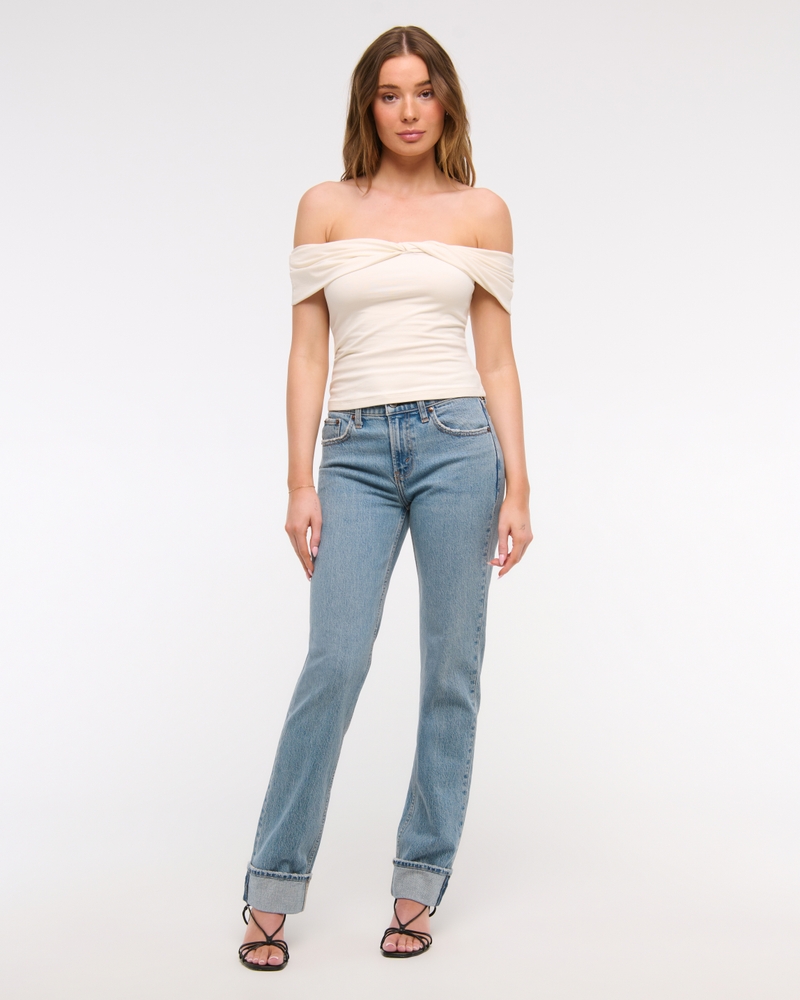 Off-The-Shoulder Twist Top