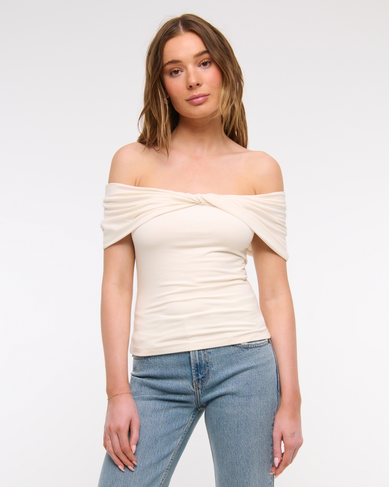 Off-The-Shoulder Twist Top