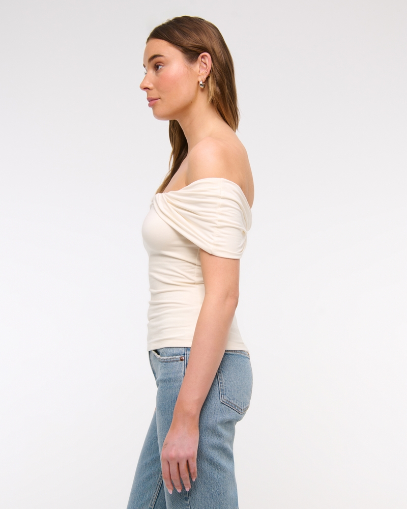 Off-The-Shoulder Twist Top