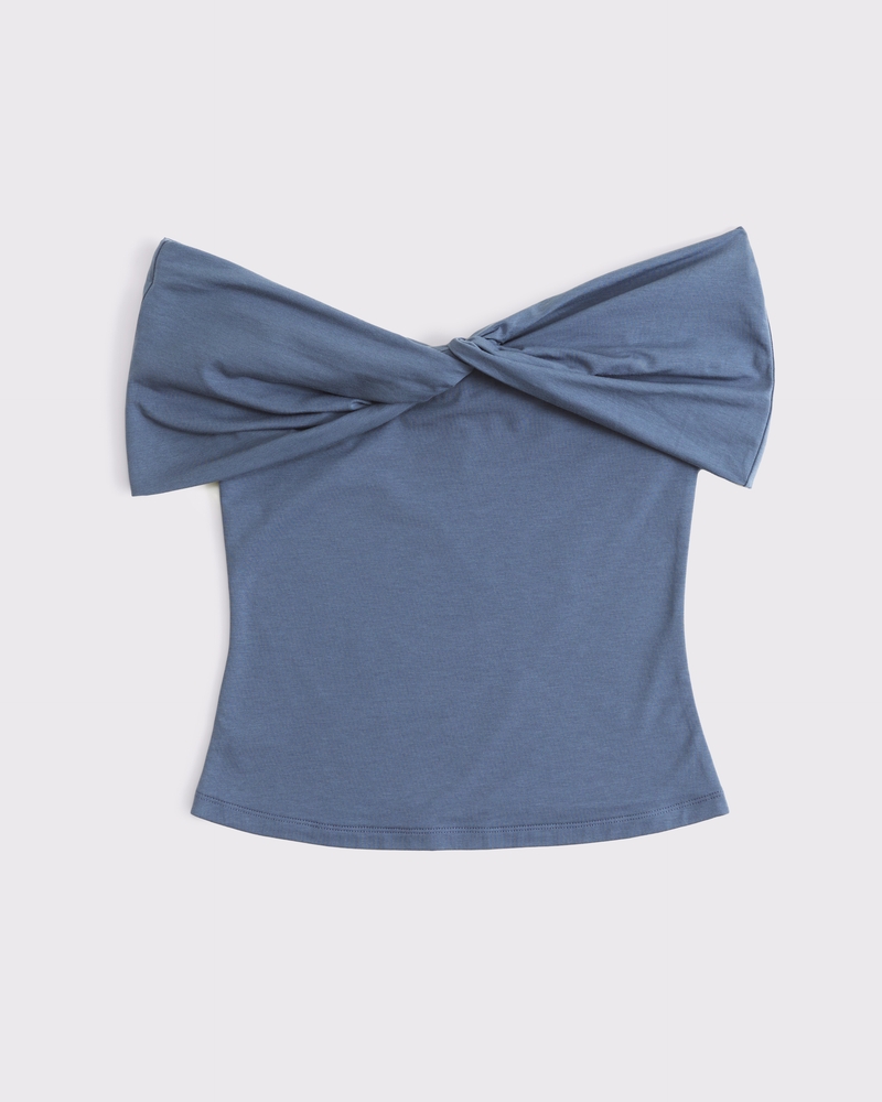 Asymmetrical Mesh Twist Top