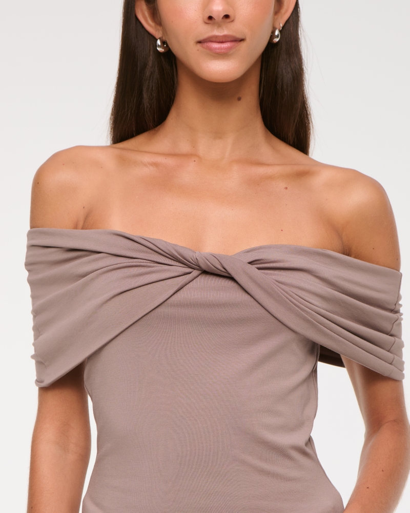 Off-The-Shoulder Twist Top