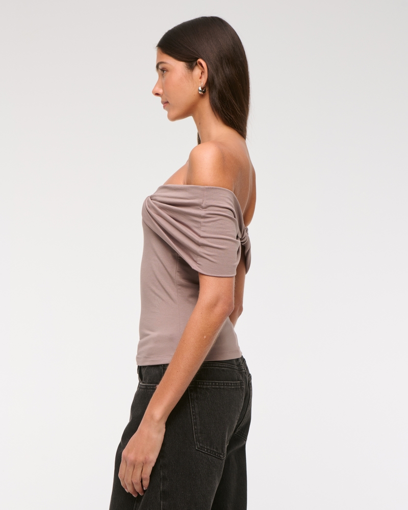Off-The-Shoulder Twist Top