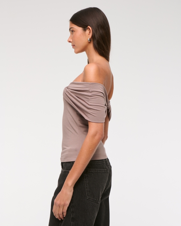 Off-The-Shoulder Twist Top