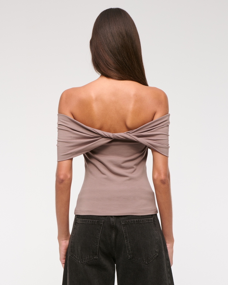 Off-The-Shoulder Twist Top
