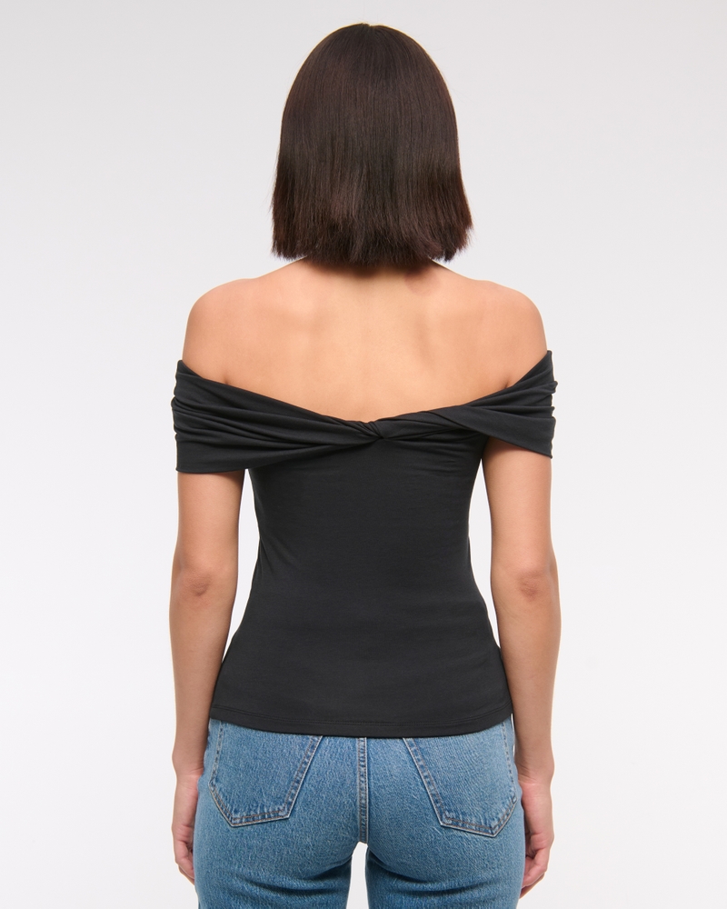 Off-The-Shoulder Twist Top