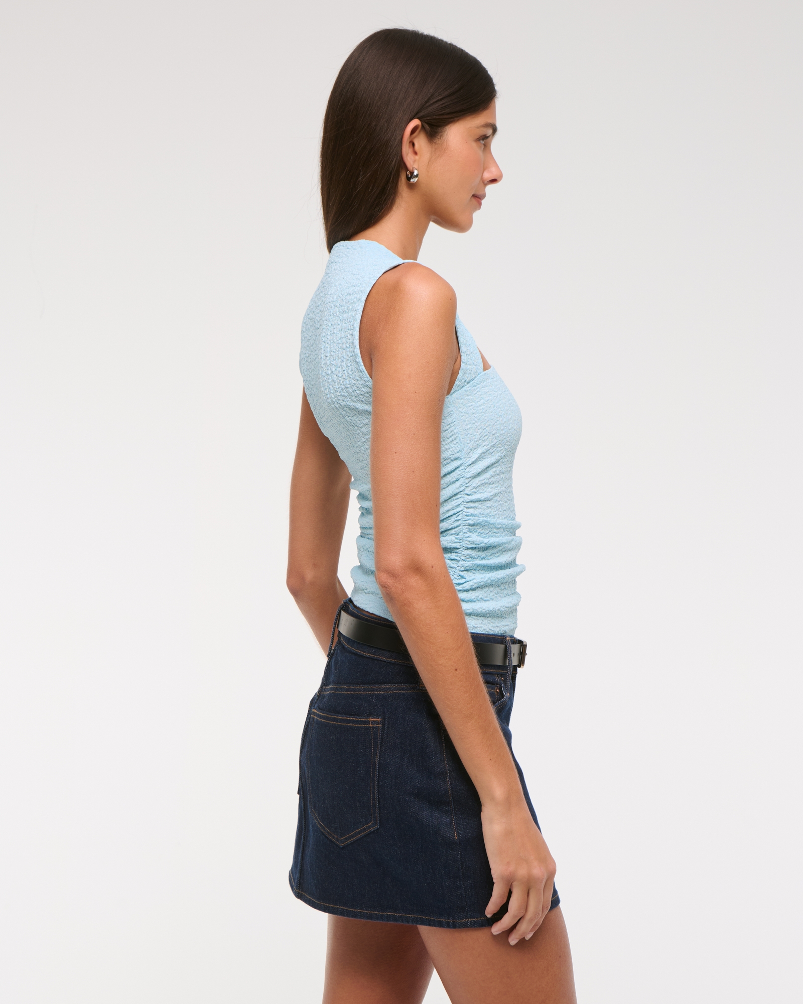 Women's The A&F Ava Bubble Knit Top | Women's Clearance