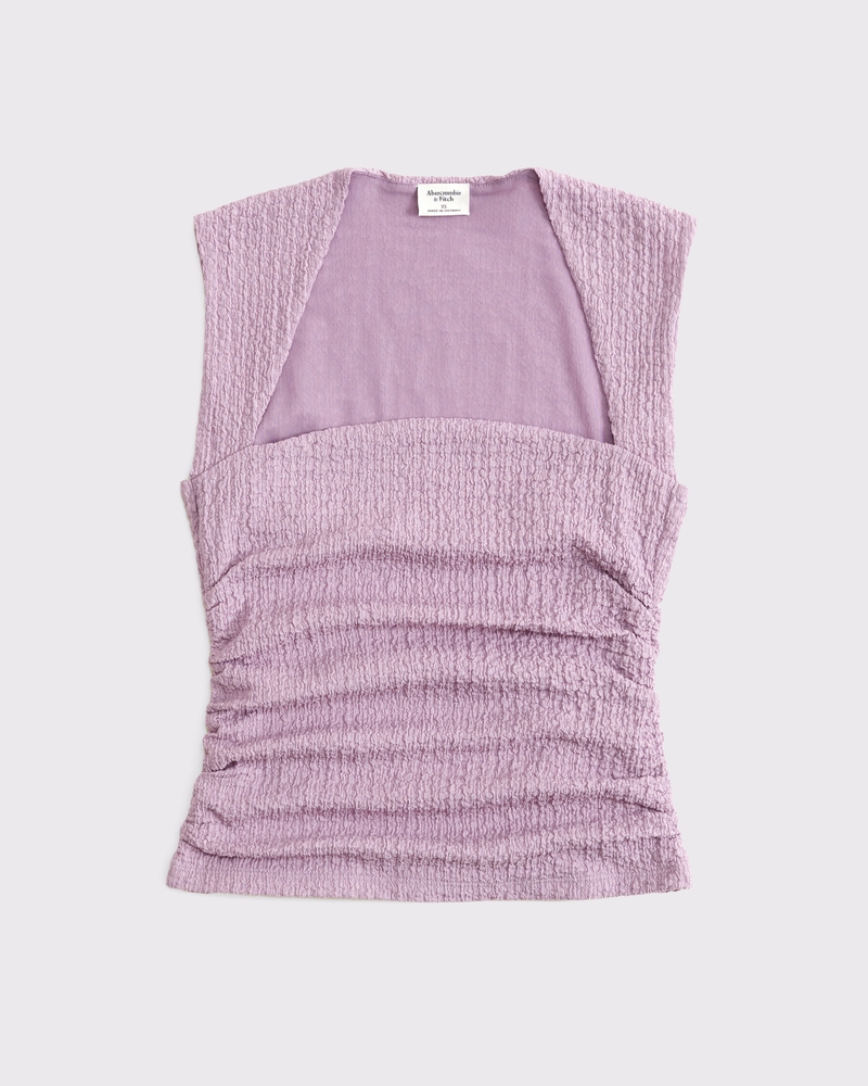 Women's The A&F Ava Bubble Knit Top | Women's Clearance