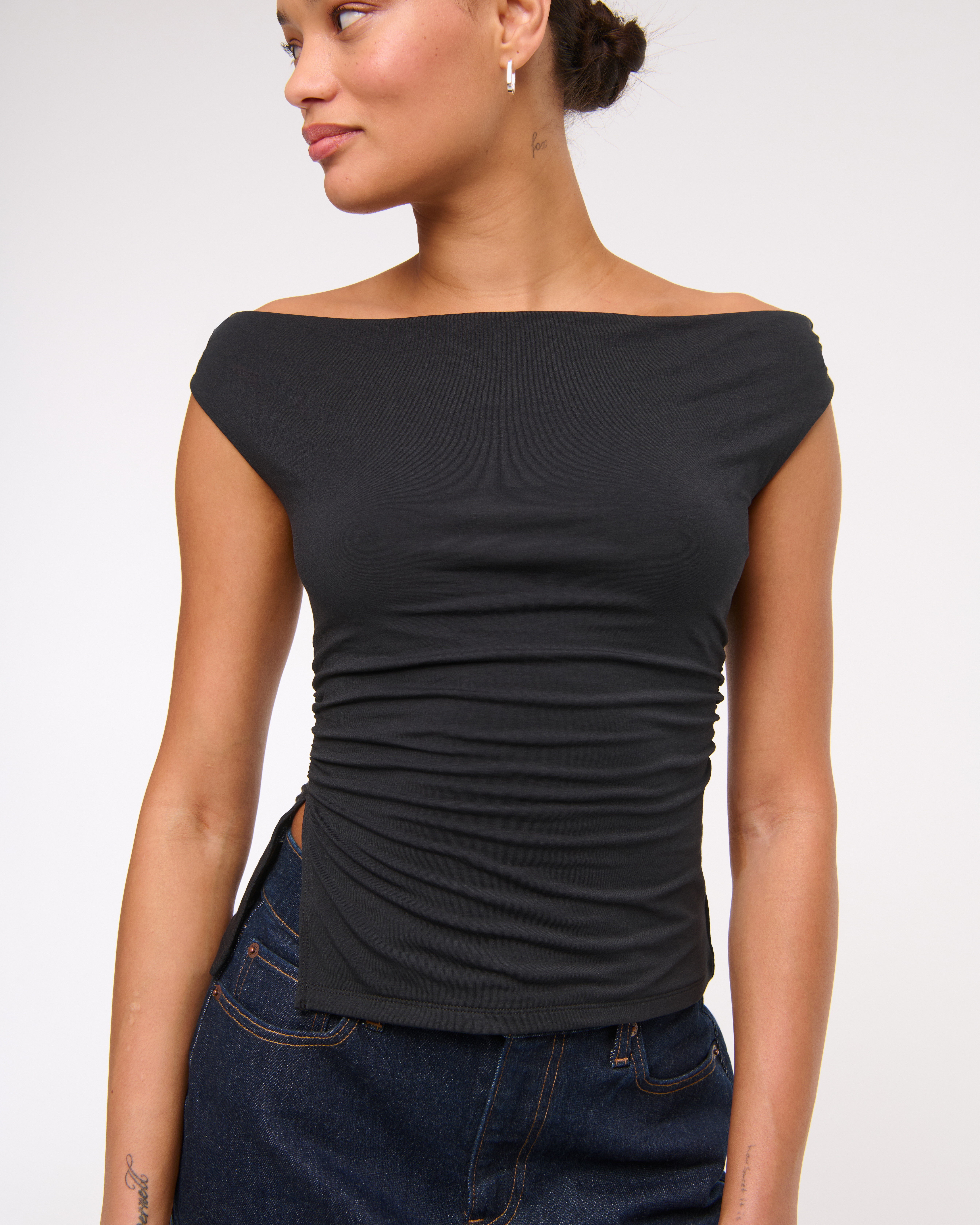 womens open shoulder tops