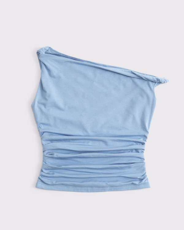 Asymmetrical Twist Top, Cloudy Blue view 1
