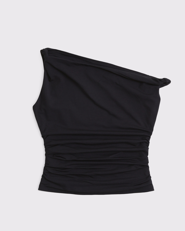Asymmetrical Twist Top, Black view 1