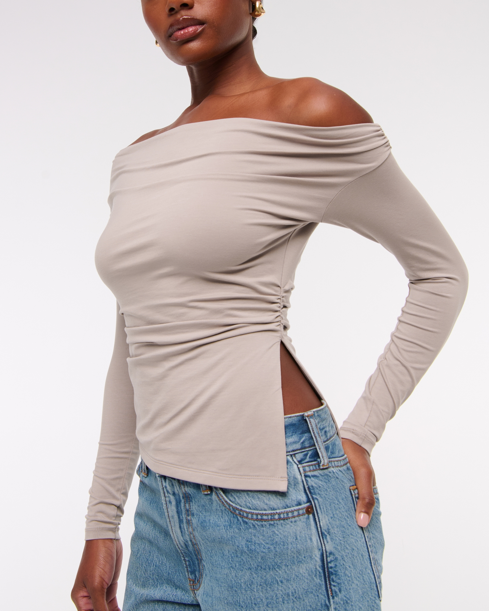 Off-The-Shoulder Draped Top