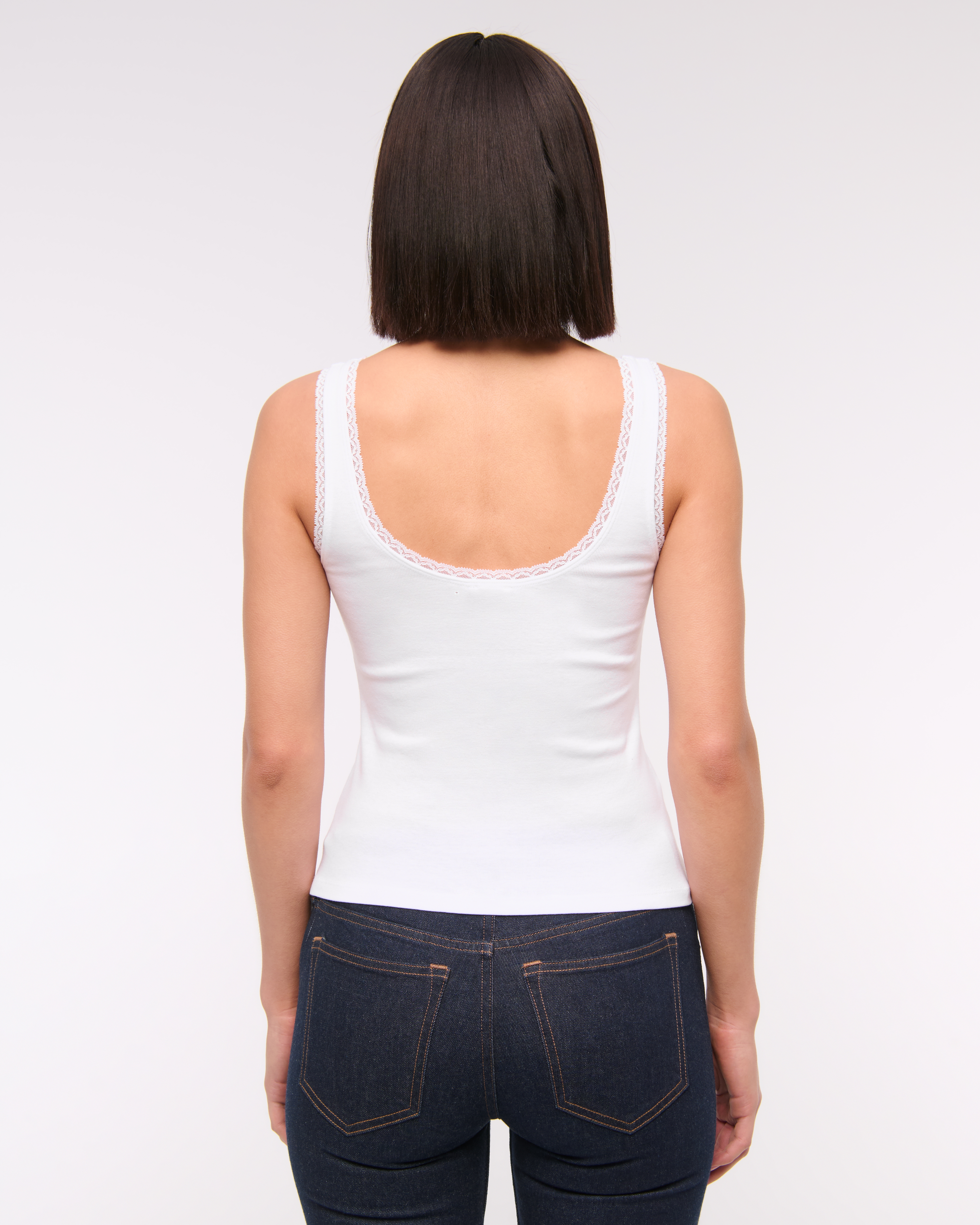 トップス Olde steader 44 Heavy Weight Rib Women's Vintage-Style Rib Lace-Trim Scoopneck Tank | Women's