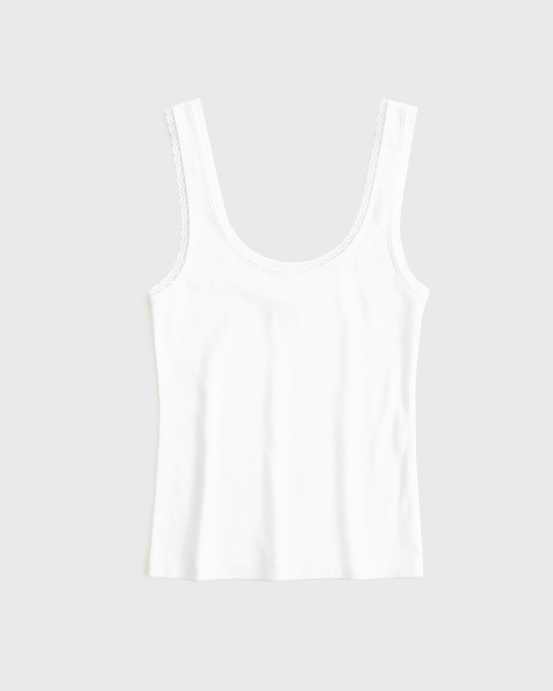 トップス Olde steader 44 Heavy Weight Rib Women's Vintage-Style Rib Lace-Trim Scoopneck Tank | Women's