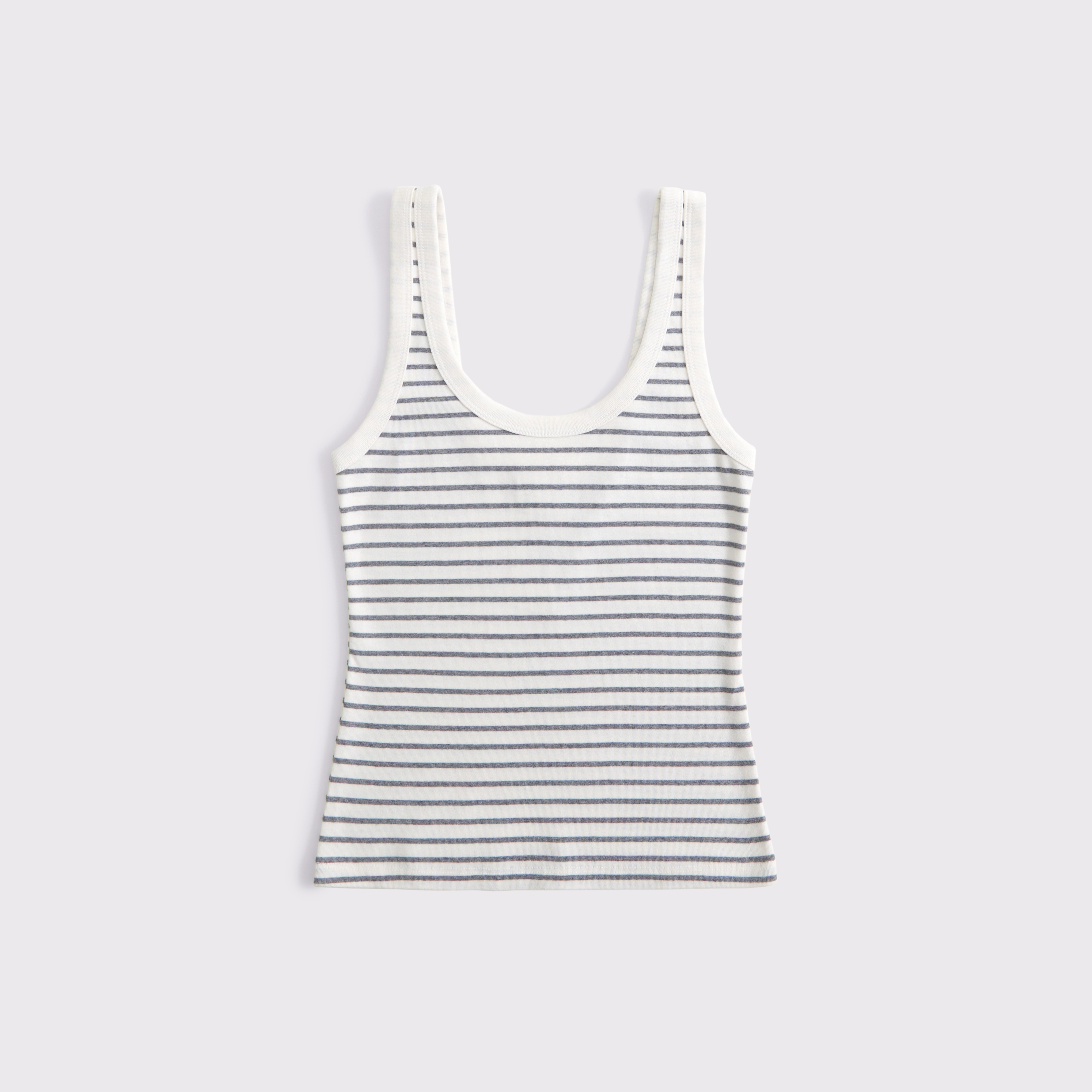 Abercrombie & Fitch Vintage-style Rib Tuckable Scoopneck Tank In Multi