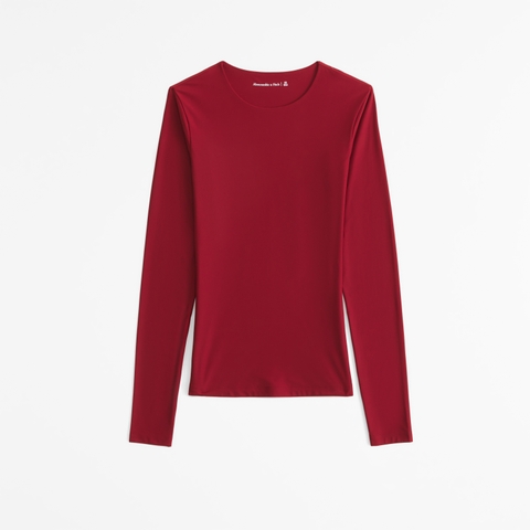 Женские топы Abercrombie & Fitch Soft Matte Seamless Tuckable Long-Sleeve Top