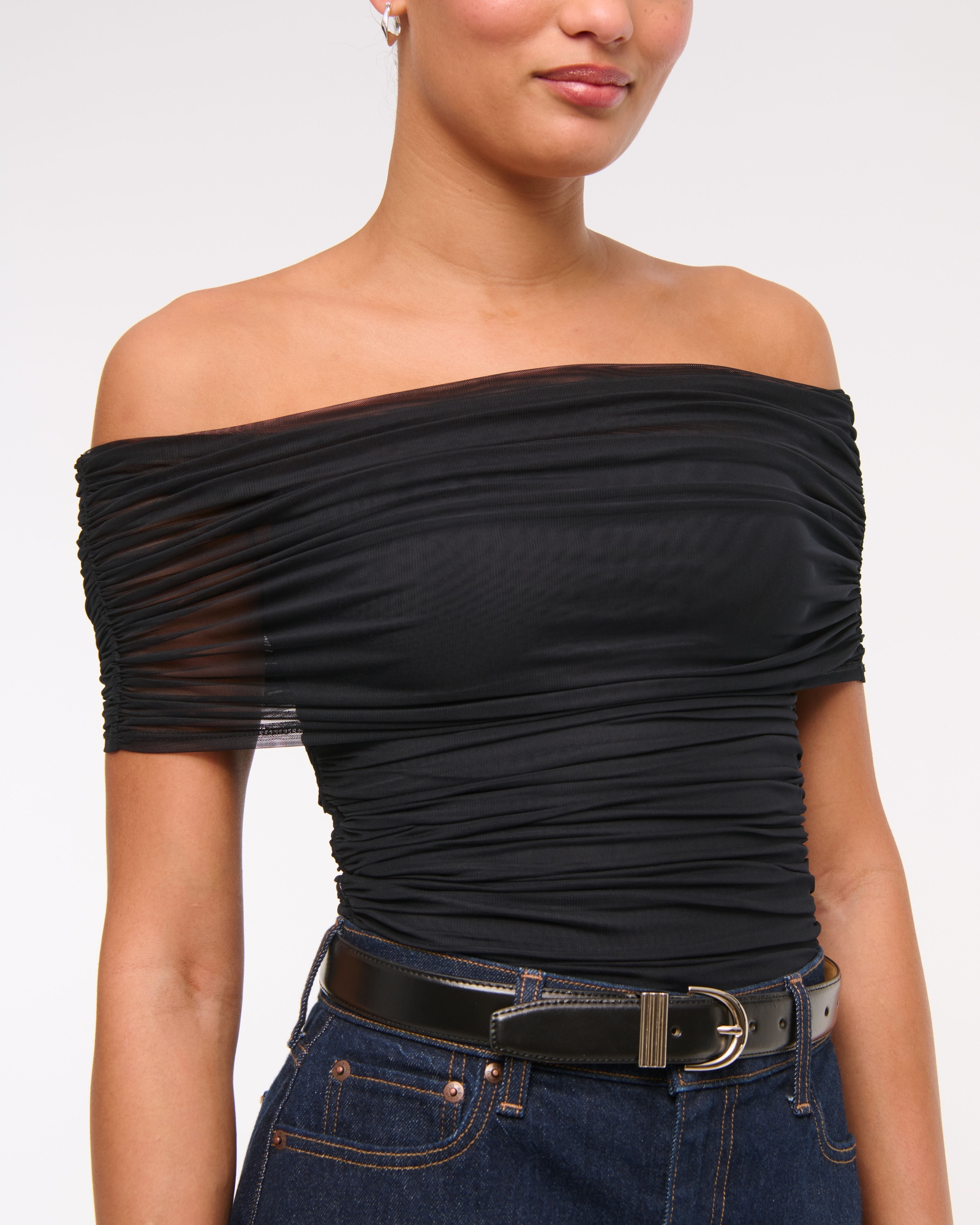 Mesh Foldover Bodysuit