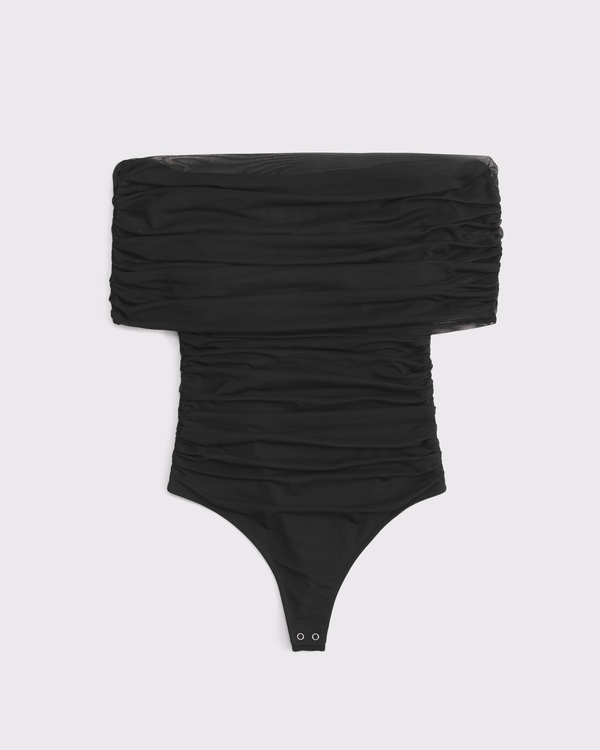 Abercrombie & Fitch Mesh Foldover Bodysuit
