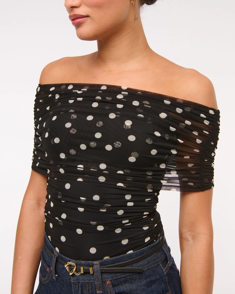 Mesh Foldover Bodysuit