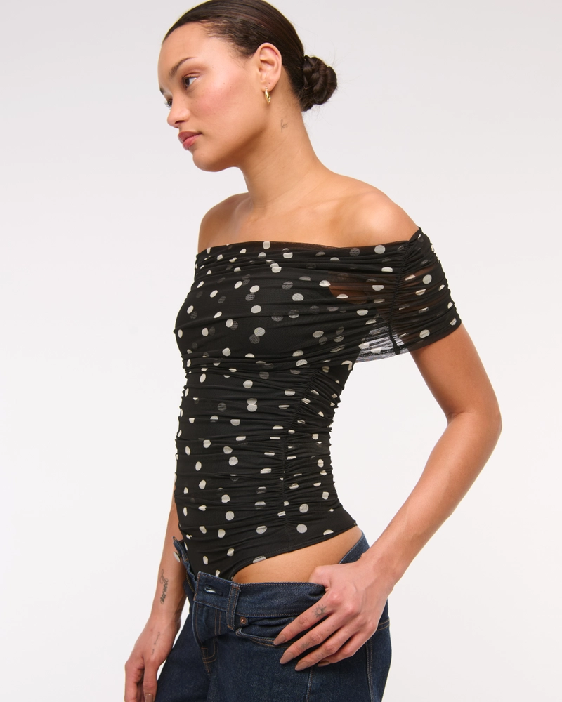 Mesh Foldover Bodysuit