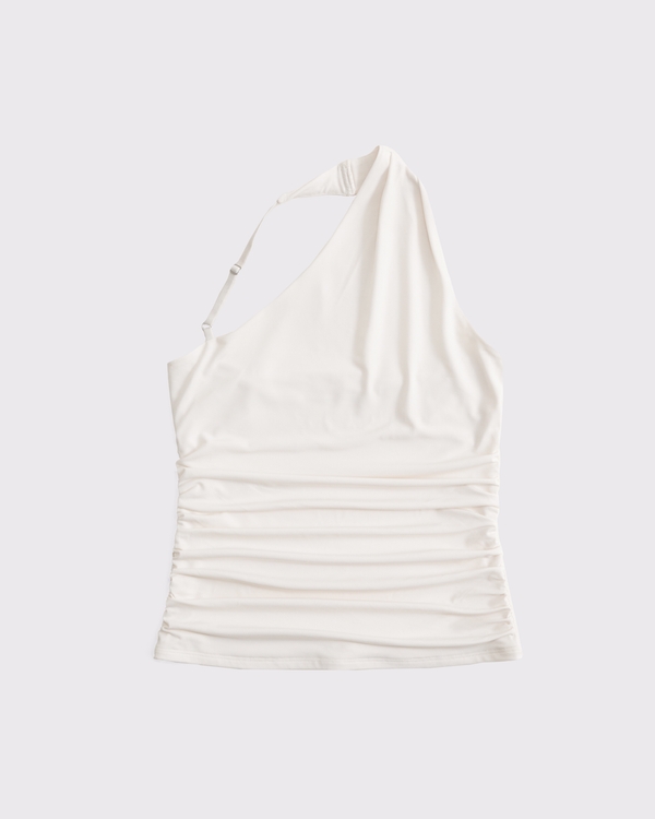 Asymmetrical Strap Top, Cream view 1