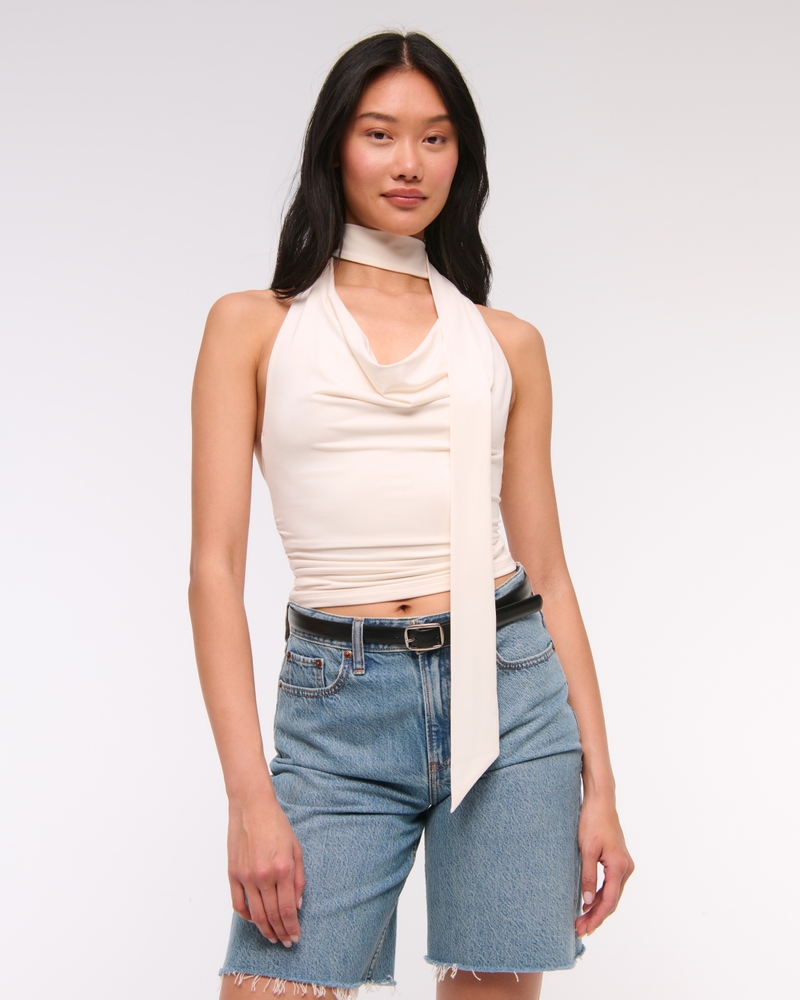 Halter Cowl Scarf Top