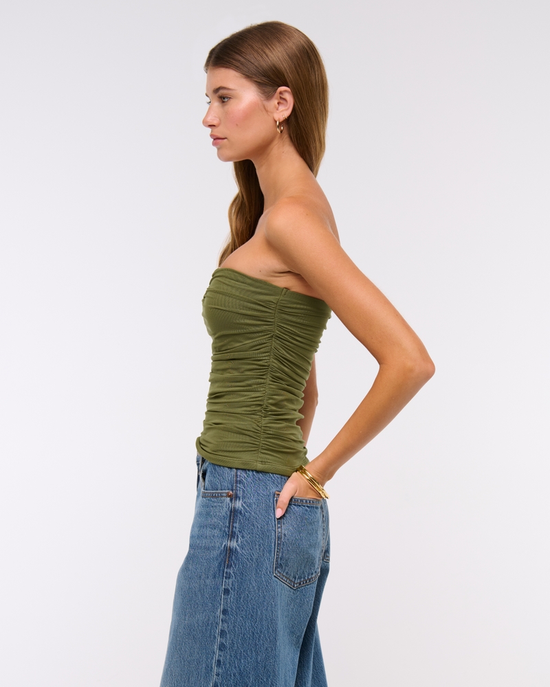Bra-Free Mesh Hardware Tube Top