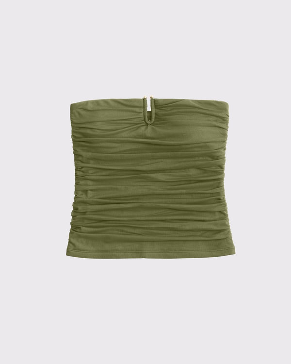 Bra-Free Mesh Hardware Tube Top
