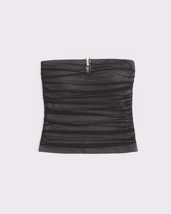 Women's Bra-Free Mesh Hardware Tube Top | Women's Tops
