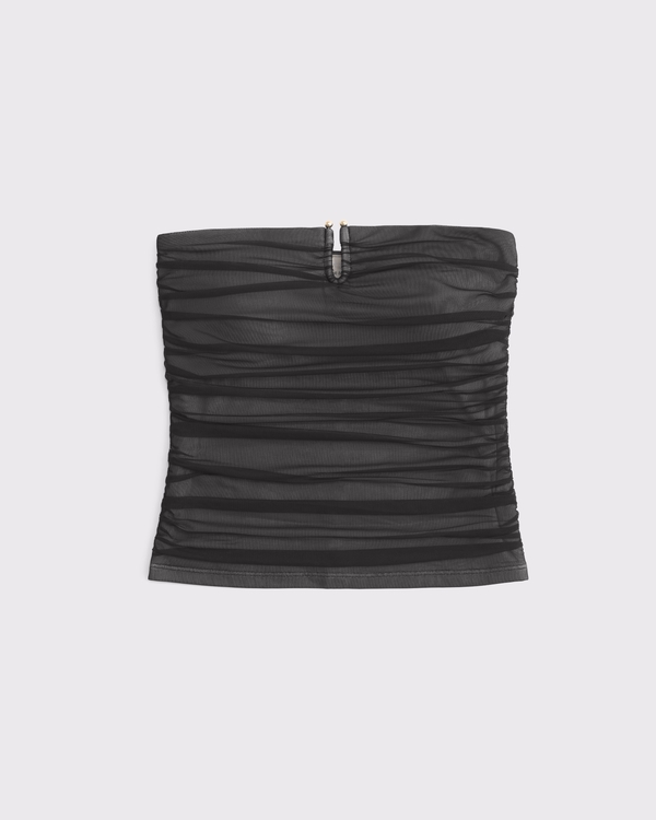 Bra-Free Mesh Hardware Tube Top