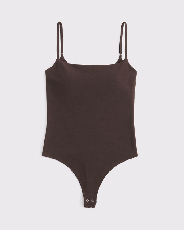 Bra-Free 90s Cami Bodysuit, Dark Coffee view 1
