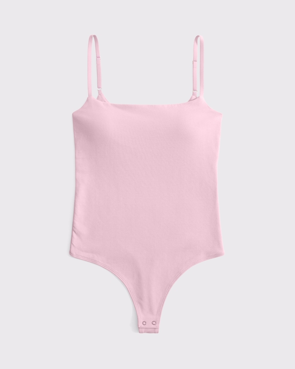 Bra-Free 90s Cami Bodysuit, Pale Mauve view 1