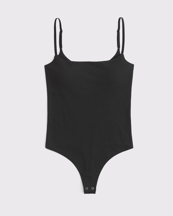 Bra-Free 90s Cami Bodysuit, Black view 1