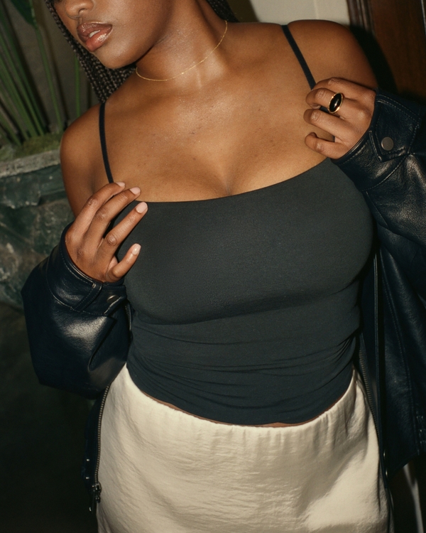 Bra-Free 90s Cami, Black view 1