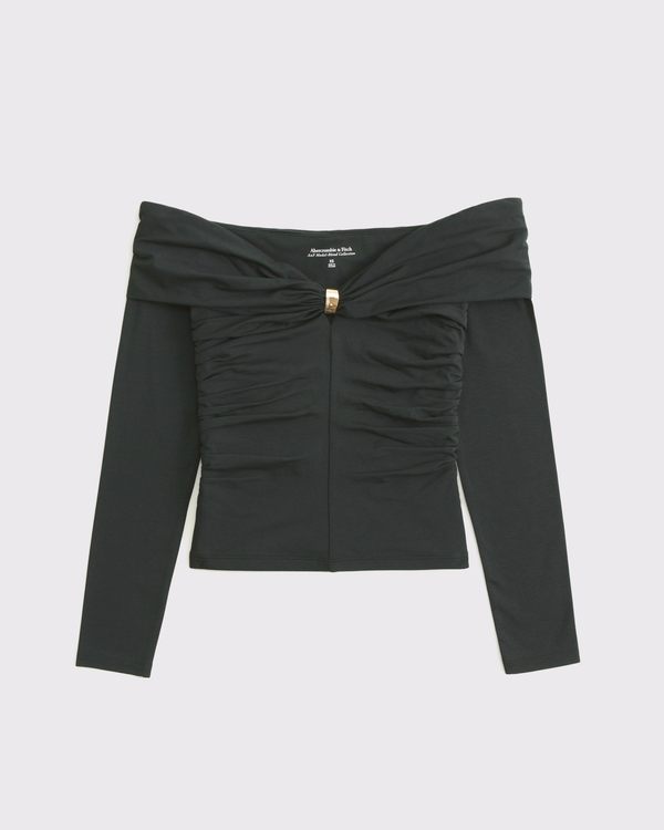 Women's Off-The-Shoulder Hardware Top | Women's Clearance