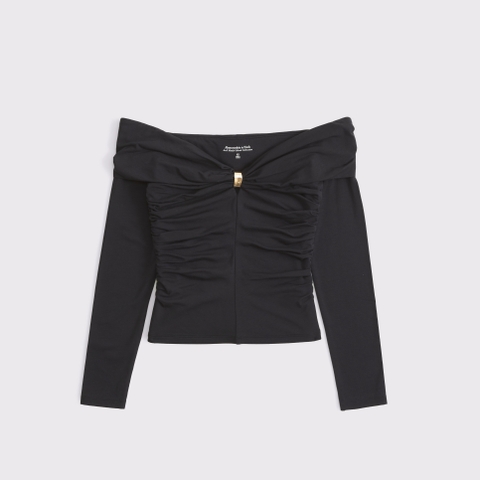 Женские топы Abercrombie & Fitch Off-The-Shoulder Hardware Top