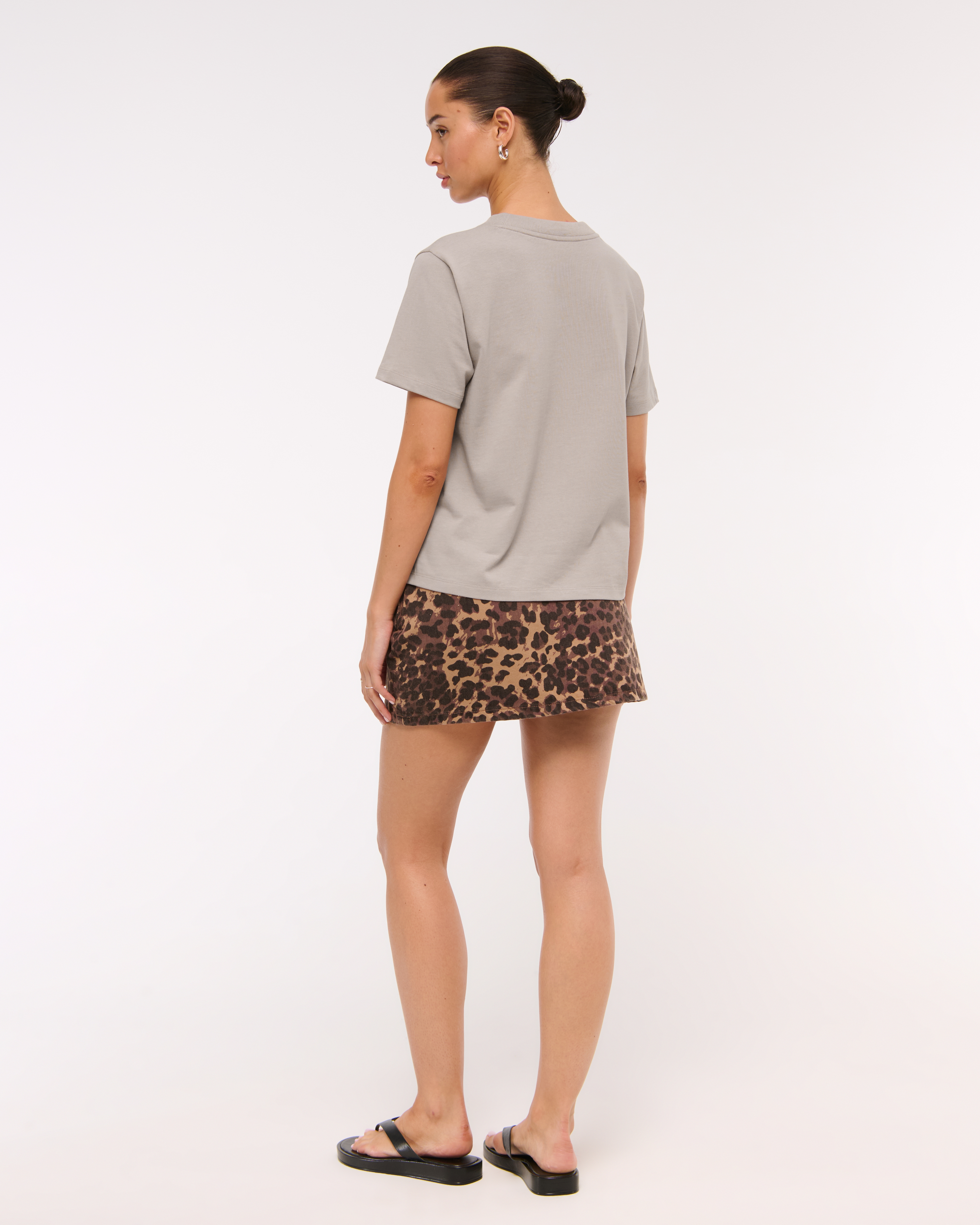 Abercrombie & Fitch Essential Premium Polished Easy Tee In Sand