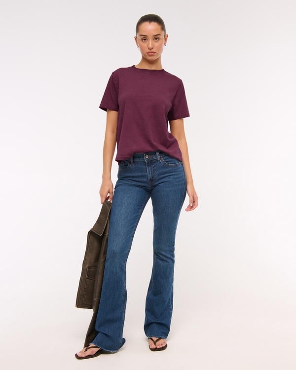 Essential Premium Polished Easy Tee, Red Wine view 2