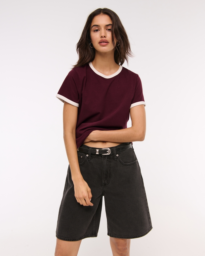 Essential Polished Body-Skimming Tee
