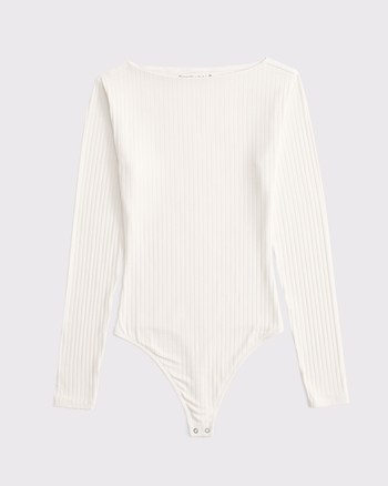 Long-Sleeve Wide Rib Slash Bodysuit from Abercrombie & Fitch - $26.99
