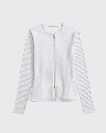 Women's Wide Rib Full-Zip Top | Women's New Arrivals