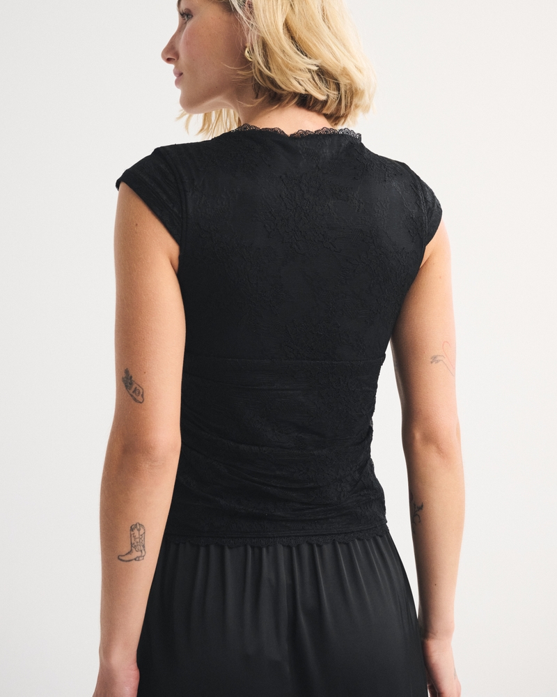 The A&F Zoe Bra-Free Lace Top - thumbnail 4