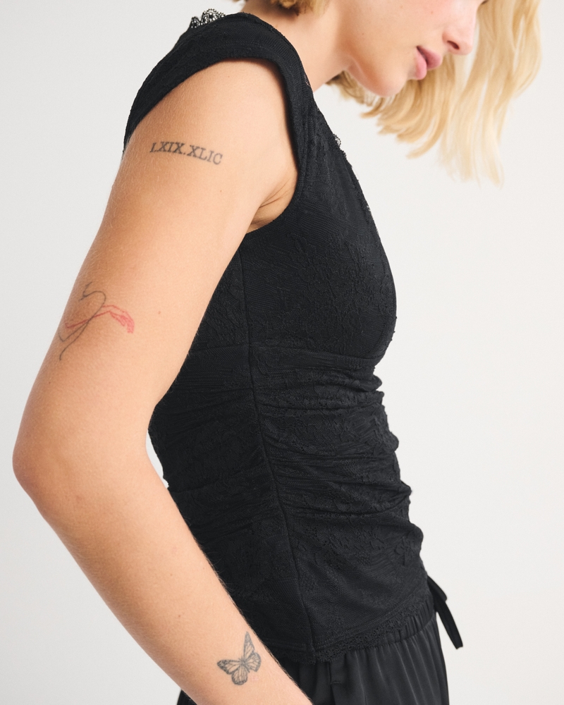 The A&F Zoe Bra-Free Lace Top - thumbnail 5
