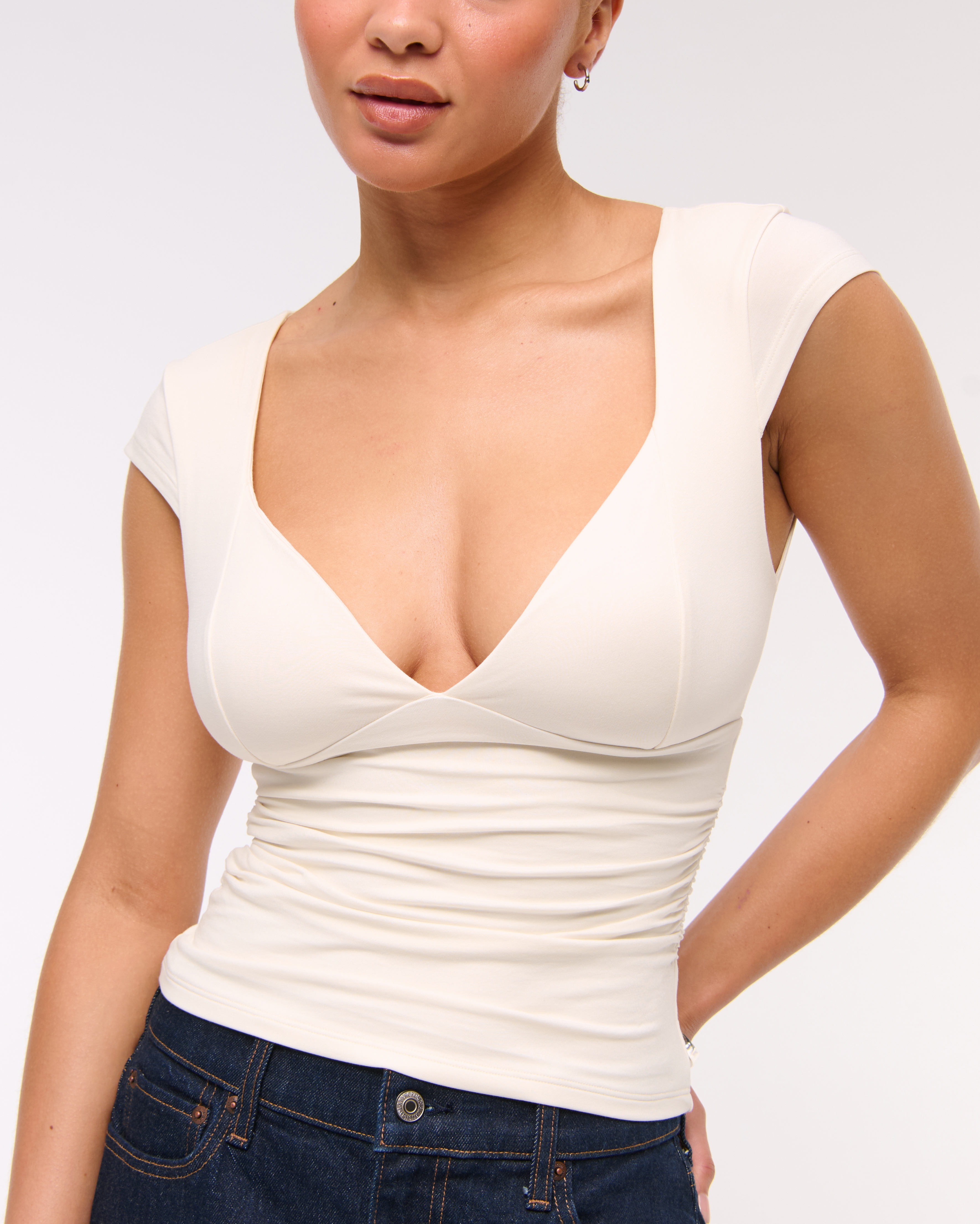 Abercrombie & Fitch The A&f Zoe Bra-free Top In White