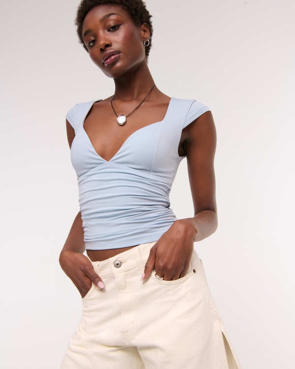 The A&F Zoe Bra-Free Top, Blue view 1