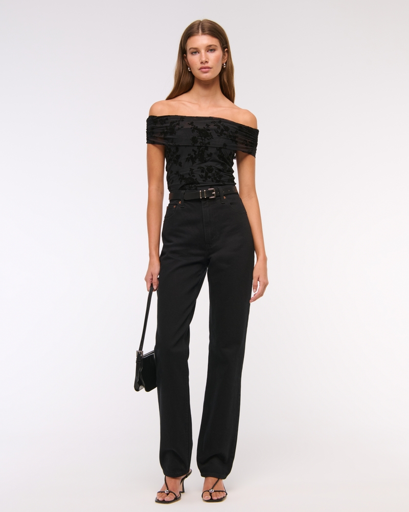 Mesh Foldover Bodysuit