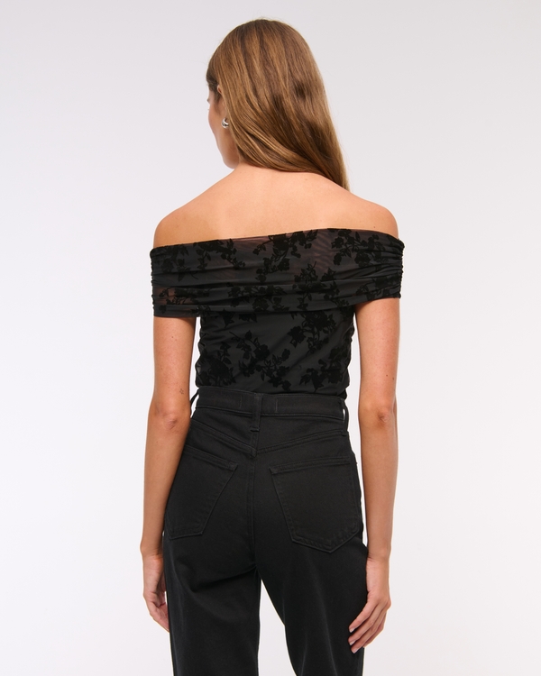 Mesh Foldover Bodysuit