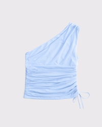 Top asimétrico con lazada ajustada