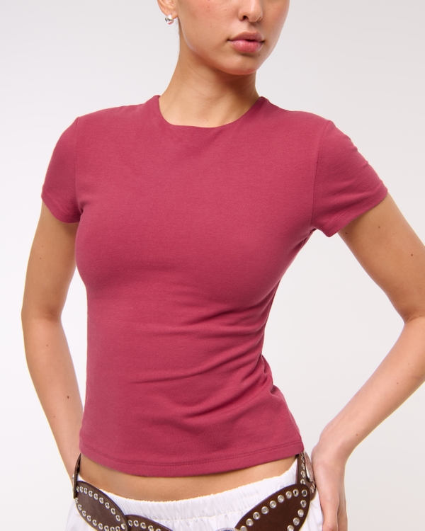 Double-Lined Baby Tee, Red view 2